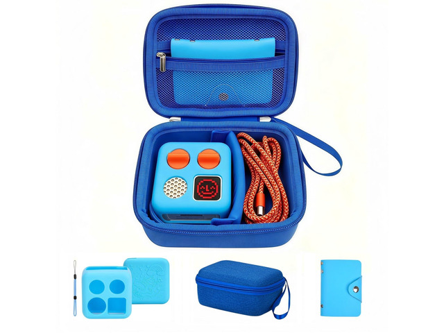 Travel Storage Case and Thicken Silicone Cover Compatible with Yoto Mini Player - Kids Audio & Music Player and Card Holder for Yoto Card Hold Up...