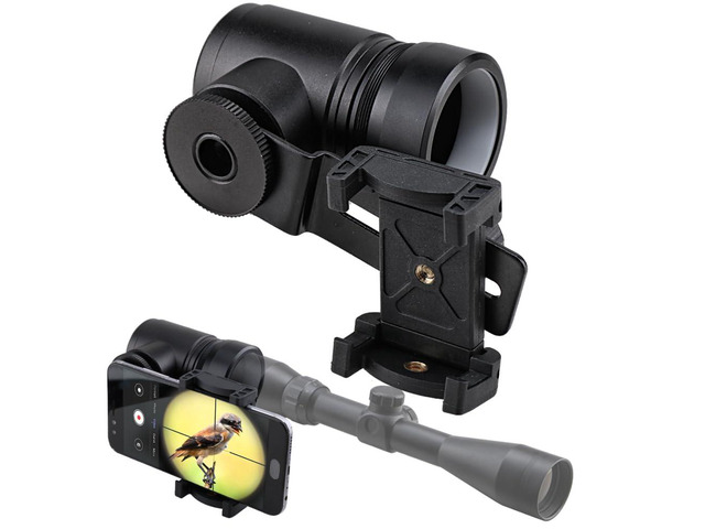 Aluminum Scope Phone Adapter, Dual View Smartphone Mount Dual-view design; stable phone alignment; fast mounting