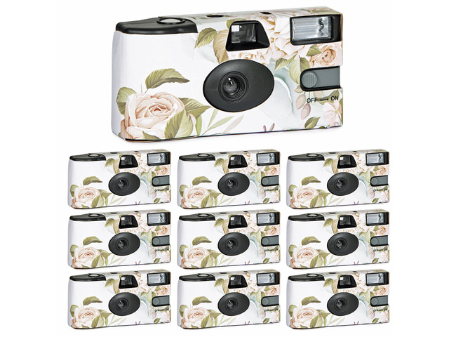 Disposable Camera Wedding Bulk 10-Pcs Wedding Disposable Cameras 27 Exp. Film Camera Disposable for Wedding, Party, Baby Shower, Travel, Party...