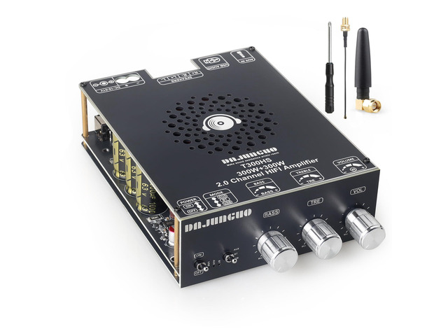 T300HS 2.0 Channel Bluetooth Amplifier Board, 300W+300W High Power, TPA3255 Chip, with Independent Bass & Treble Control, for Home Audio & DIY...