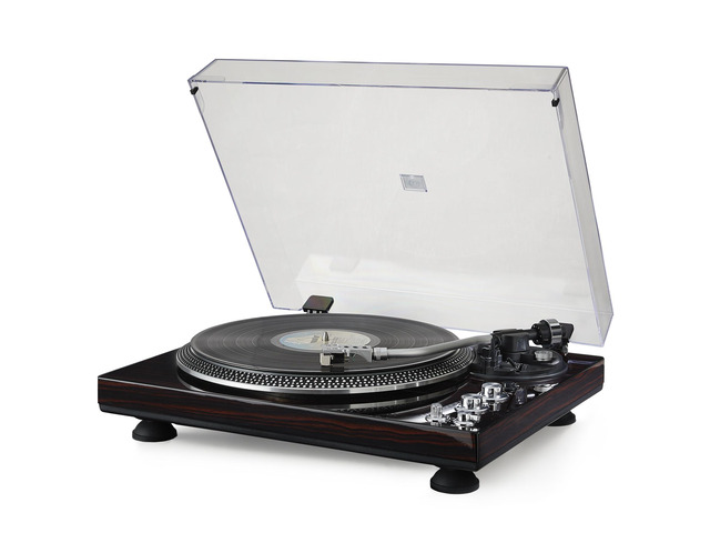 High-Fidelity Vinyl Record Player, Bluetooth Turntable with Magnetic Cartridge, 2-Speed Belt Drive Wood Vintage Player with Auto-Return, Adjustable...