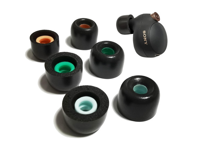 Memory Foam Tips for Sony WF-1000XM4/1000XM5 Replacement Earbuds Tips 3 Pairs L/M/S, Noise Isolating, Secure Fit, for Sony Earbuds...