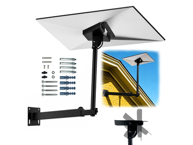 27.3-Inch Extendable Starlink Wall Mount Kit, Telescoping Long Wall Mount for Starlink Standard 4/4X, Gen 3, Gen 4 and V4, Includes Pipe Adapter,...