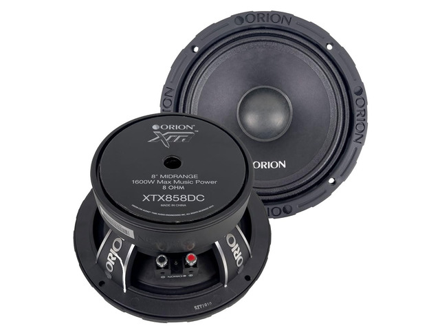 XTR XTX858DC High Efficiency 8 Mid-Range Dust Cap Loudspeakers, 1600W Max Power, 400W RMS, 8 Ohm, 2 Voice Coil - Pro Car Audio Stereo, Midrange...