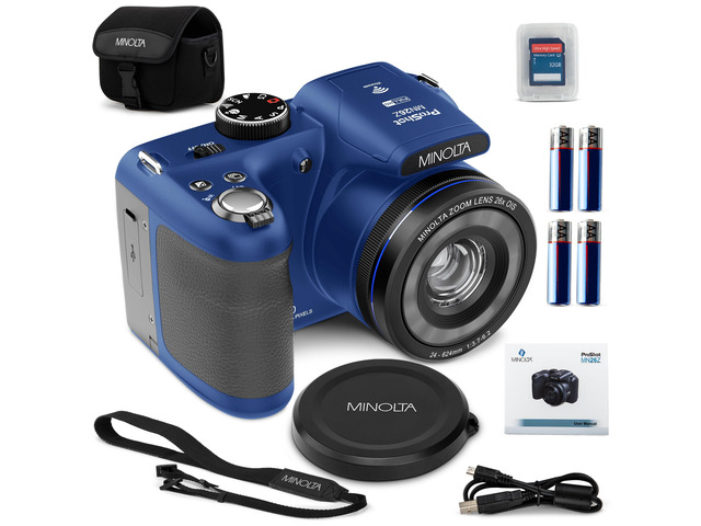 MN26Z ProShot 20MP Camera, 26X Optical Zoom, 1080p Video (Blue)