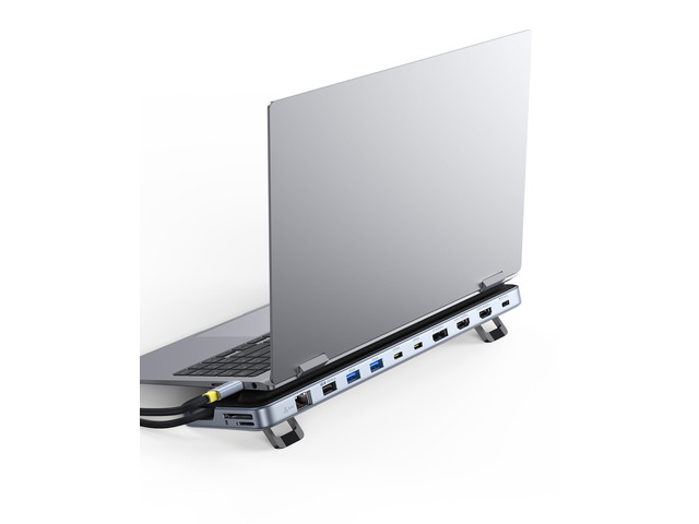 Laptop Docking Station Stand, 12 in 1 Triple 4K Display HDMI/DP, 10Gbps USB A/C Fast Data, PD 100W, Ethernet, TF/SD, USB C Docking Station with...