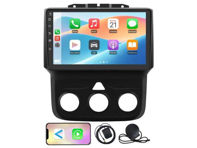 Car Radio Stereo for Dodge Ram 1500 2500 3500 (2013-2019) Carplay 5G WIFI 9 inch 1280x720P IPS HD Touchscreen Wireless Carplay Andriod Auto BT...