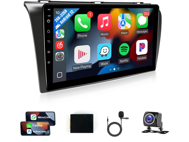 Car Radio for Mazda 3 2004-2009 Stereo Replacement with IPS 9'' Touchscreen Built-in Wireless Carplay/Android Auto/GPS/Bluetooth/FM/Steering Wheel...