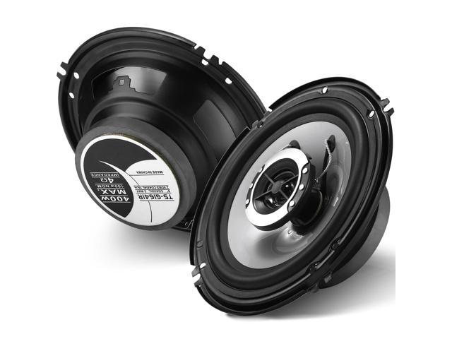 6in 2-Way Coaxial Car Speakers, 400W (100W RMS), w/Wire & Cover (Pair) Universal Car Stereo Speaker Replace, Auxiliary Coaxial Speaker