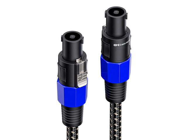 Premium Braided 12AWG Speaker Cable, 3ft Compatible with Speakon NL4FC Port
