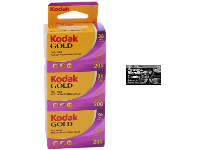 Kodak Gold 200 35mm Film Bundle, 3 Rolls, 36 Exposures Each, for 35mm Film Camera Includes Premium Microfiber Cloth-Kodak 3 Roll Pack Kodak Gold 200 35mm Film Bundle, 3 Rolls, 36 Exposures Each, for 35mm Film Camera Includes Premium Microfiber Cloth-Kodak 3 Roll Pack