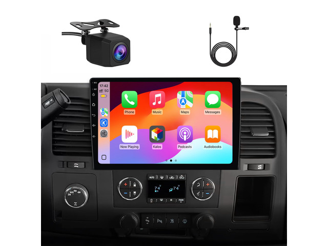 Car Radio Stereo Android 13 for Chevy Silverado 2007-2013 Tahoe Equinox GMC Sierra Yukon with Wireless CarPlay Android Auto Backup Camera
