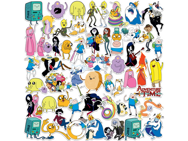 Adventure Time Characters 50 Vinyl Stickers Waterproof Die-Cut Decals Car