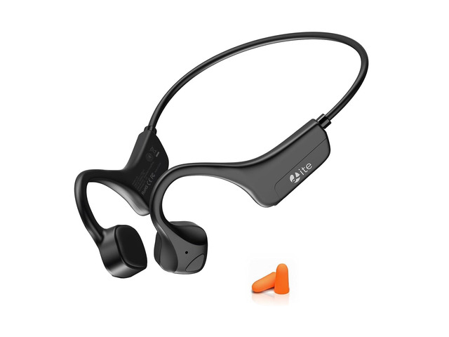 Bone Conduction Headphones Open-Ear Bluetooth 5.0, IP65 Waterproof Wireless Sport Headset with 8H Playtime, Secure Fit for Running/Cycling/Gym, HD...