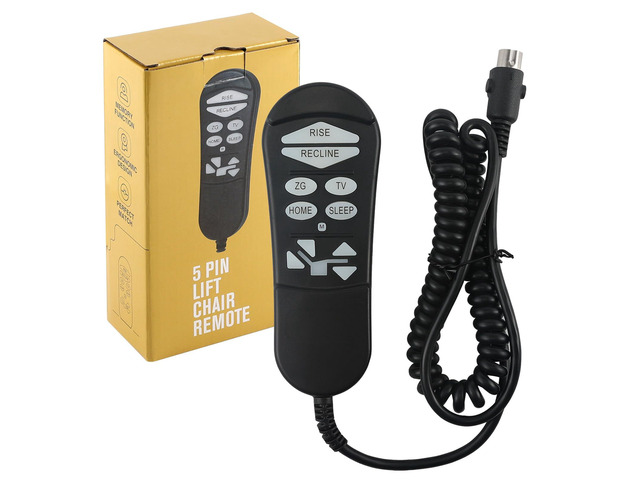 ZKAD-5 5-Pin Lift Chair Remote Fit for Golden & Ultra Comfort Chairs Dual-motor lift chair replaces ZKAD-2 ZKAD-3 ZKAD-4,11-button SIT/HOME, no...