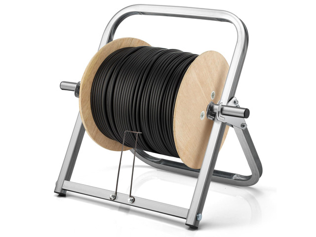 Durable Single Axle Cable Caddy 13 x 16 Inch Wire Spool Rack Holder Commercial Industrial Steel Wire Rack Dispenser for Cable Reels Dispenser up to...