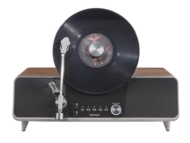 CR6049A-WA Beck Fully Automatic Vertical Record Player, Walnut 2-Speed Vertical Belt-Drive Turntable, Magnetic Clamp, ATN3600L Audio-Technica...