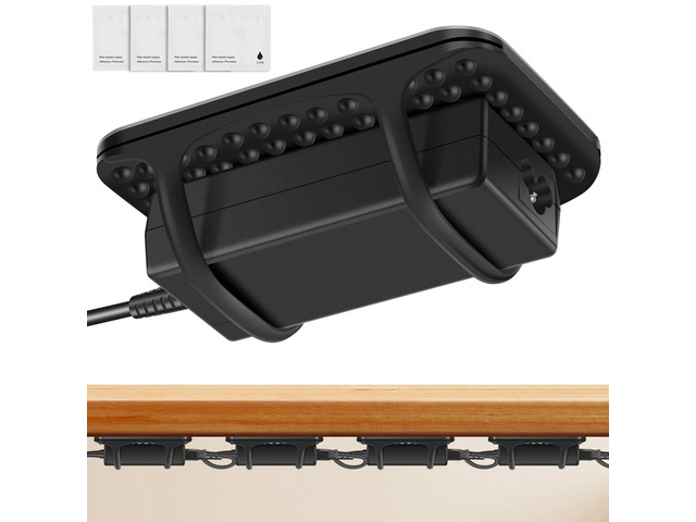 4 PACK Laptop Charger Holder Under Desk Power Brick Mount with Adhesive Universal Silicone Flexible Non-Slip Power Adapter Organizer with...