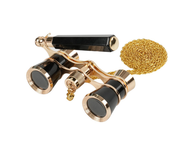 3X25 Opera Glasses Binoculars with Adjustable Handle & Chain for Theater BK7 Optics Glass,Vintage and Refined,with Handle, with Chain, for Concert...