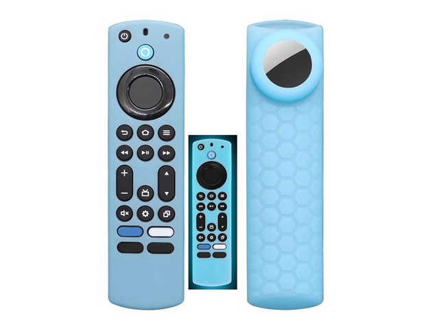 CT-RC1US-21 Remote Cover with Hole for Airtag and Tile Sticker (Glow in The Dark) Compatible for NS-RCFNA-21 Insignia/Toshiba Fir tv Remote,for TV...