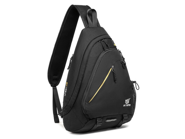 Sling Laptop Bag (Up to 13 Inch) - 18L Crossbody Sling Backpack Travel Shoulder Bag Hiking Daypack for Men Women(Black)