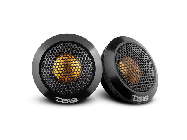 DTX 2.2 Inches Titanium Dome Tweeter with Aluminum Body - Sound Quality 60 Watts Peak 4 OHMS Neodymium Magnet (2 Speakers)