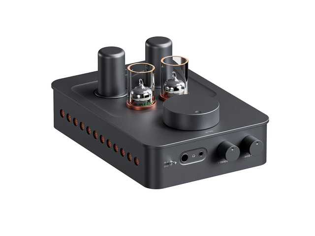 GR70 Tube Headphone Amp Preamp, Authentic Tube-Amplification with Vacuum 5654W*2 & 6AC7*2, Mini HiFi Preamplifier for Home Audio, 3.5mm & 6.35mm...