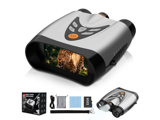 Night Vision Goggles Binoculars Gift for Men Dad Husband 4K IR, 10X Zoom, 3.0 HD Screen, 3000mAh Battery, Day & Night Use, Wildlife/Camp, Unique...
