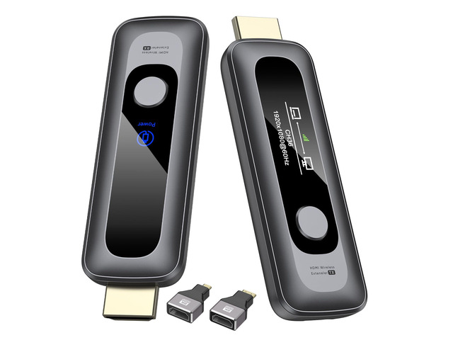 Wireless HDMI Transmitter and Receiver 2.4G/5G Plug & Play HDMI Wireless Extender with Smart Display-1080P@60Hz, 328FT/100M Long Range for...