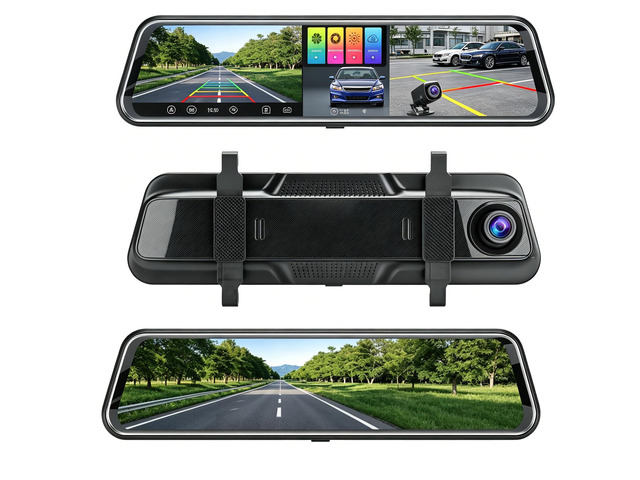 Rear View Mirror Dash Camera for Car Security Front and Rear Dash Cam, Dashcam 10 Touch Screen Dual Cameras Car Video Recorder Night Vision...