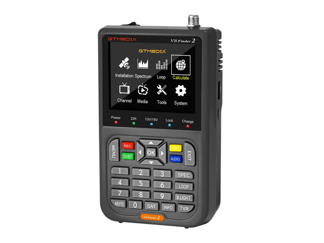 GT Media V8 Finder2 Satellite Finder Digital FTA DVB-S/S2/S2X Signal Measuring Meter Detector Receiver LCD Screen for Adjusting Sat TV Dish with...