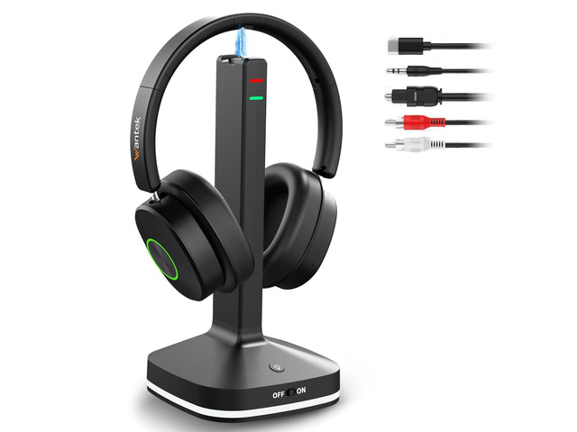 Wireless Headphones for TV Watching, TV Headphones Wireless for Seniors with Transmitter Charging Base, No Delay Bluetooth Headset for Hard of...