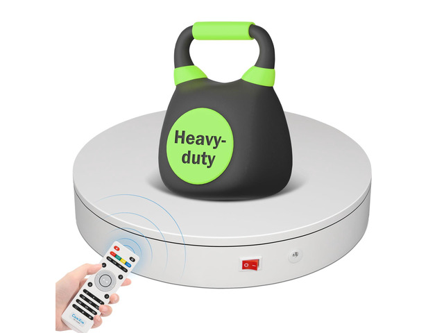 7.9In Remote Motorized Electric Turntable Rotating Display Stand Spinning Rotating Platform 360 Photography Turntable lazy susan base giratoria...