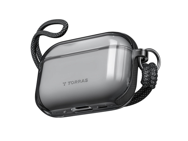 A3 Neo for AirPods Pro 3 Case with Lanyard, 3rd Generation, Black Anti-Yellowing Soft TPU, Protective Shockproof Cover, Slim Translucent,...