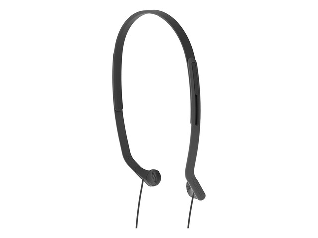 KPH14K Retro Style Headphone, Black, Lightweight, Wired 3.5mm Plug Side-Firing Element, Adjustable, Sweat Resistant