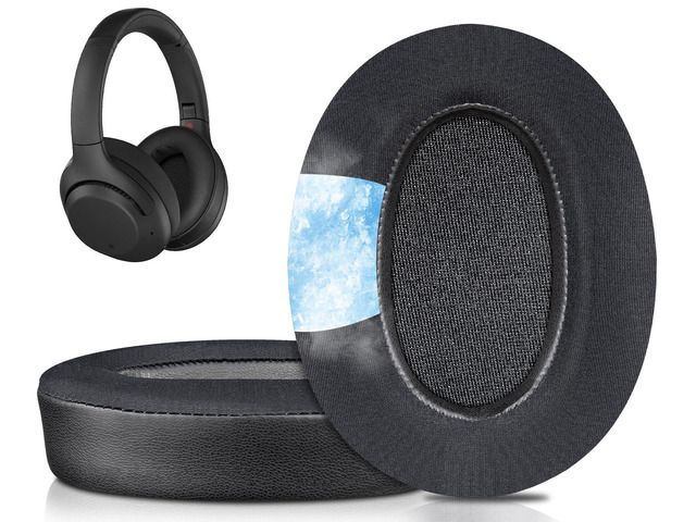 Cooling Earpads for Sony WH-XB900N (Not Fit WH-XB910N) - Black Also for WH-CH710N/WH-CH720N/WH-RF400/MDR-RF895RK Headphones