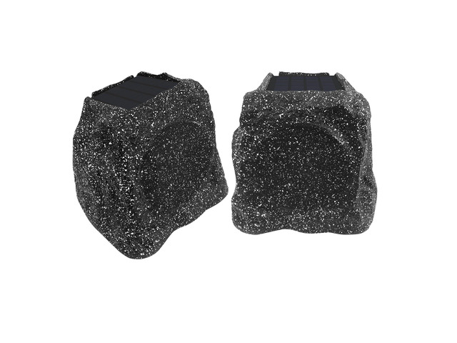4' Rock Bluetooth Speakers Outdoor Waterproof IPX7 Wireless Solar Max 160 Watt, TWS Connection Powered with Rechargeable Battery for Garden Patio...