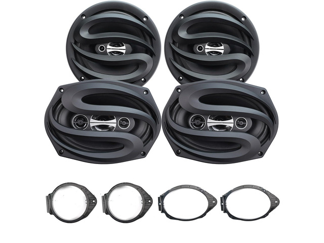 6.5 & 6X9 Car Audio Front Rear Door Speaker for Chevy Silverado/GMC Sierra Fits 2014-2024 Chevrolet/GMC Models,Car Door Speakers Upgrade Kit - 2...