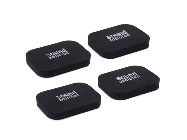 Isolation Pads for Soundbar - Anti Vibrations Foam Pads Feet (4Pack) 3.5'' x 2.5'' x 0.65'' Suitable for Most Soundbars - BarPads (Rectangle)
