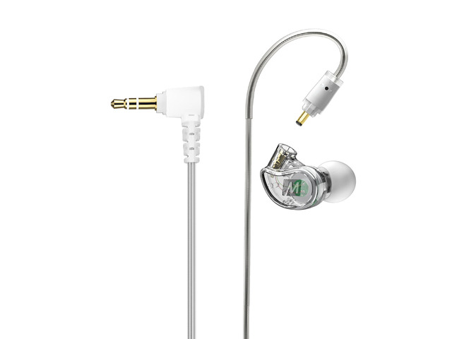 M6 Single Side in Ear Earbud, Right Side, One Wired Earphone with 51' Cable, Secure Fit Moldable Earhook, & 3.5mm Plug, Stereo-to-Mono, for...