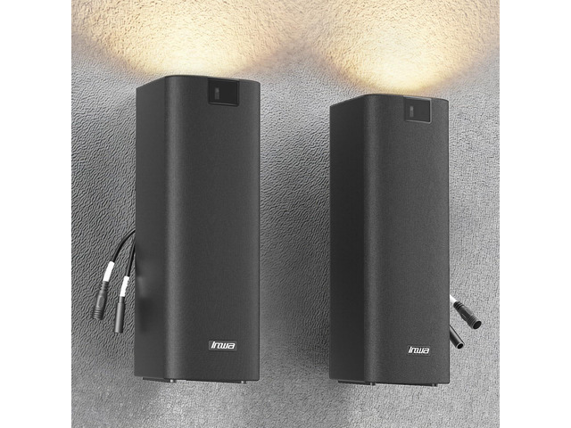 400W Outdoor Bluetooth Speakers with Lights, IP65 Waterproof, AC-Powered Stereo Speaker, Auracast Wireless Multi-Speaker Pairing, Wall Mount Sound...
