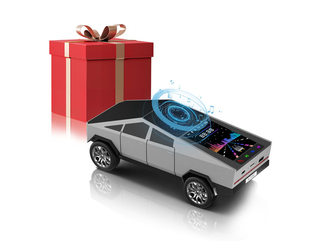 Cybertruck Bluetooth Speaker for Car Mini Wireless Speaker with LED Lights, FM Radio, USB/TF Card, TWS Stereo, for Dad Car Lover Gift from...