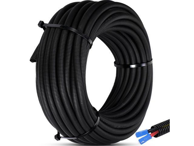 2 Inch x 20 ft Split Wire Loom Tubing Protector Plastic Electric Wire Covers Flexible Conduit Hose Protector Automotive Cable Insulation Sleeves