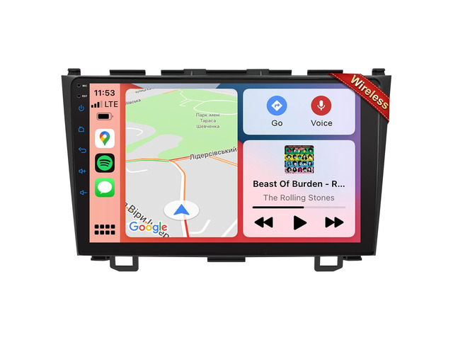 Car Stereo Radio for Honda CRV 2007-2011, 9' Touch Screen Car Radio with Wireless Carplay/Android Auto with WiFi GPS Navigation, Bluetooth, SWC/FM...