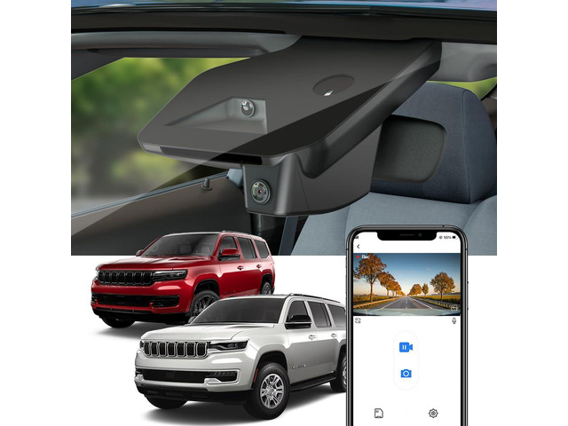 4K Dash Cam Suitable for Jeep Wagoneer 2022-2026 & Grand Wagoneer L S (HD2-D4150), Integrated OEM Look, UHD 2160P Video, Built-in WiFi & APP, Loop...