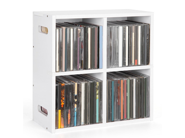CD Holder Rack, Store up to 56 CDs Cases Stackable & Wall Mountable CD Storage Display Shelf, CD Organizer Tower for Home Office, Ideal for Music...