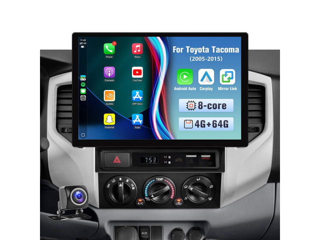 Upgrade 13.1Inch Touch Screen for Toyota Tacoma 2005-2015 Stereo, Android 13 Car Radio for Tacoma with Wireless Carplay Android Auto Bluetooth WiFi...