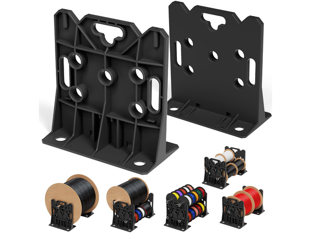 Wire Spool Rack Electrical Wire Dispenser, Cable Reel Caddy-1 Pair Fits up to 34' Reels, 330 LBS Load Capacity, Multi-purpose, Free-Standing,...