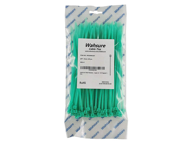 Extreme High Heat Resistant Cable Zip Ties 8 Inch Heavy Duty Green Zipties 100pcs,Weather Proof Plastic Tie Wraps Heat Stabilized 40 Pounds Tenstil...