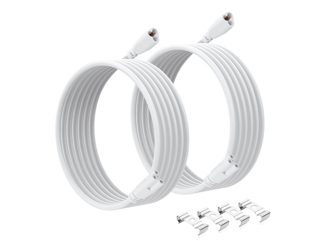 T5 T8 LED Cable 10FT LED 3Pin Integrated Tube Male to Female Adapter Extension Cord for Integrated Fluorescent Tube Light Bulb Lamp Holder (2 Pack/3M)